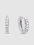 CZ Mini Huggie Earring - Silver