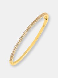 Double Row Pavé Bangle - Gold