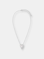 Elongated Pavé Heart Necklace