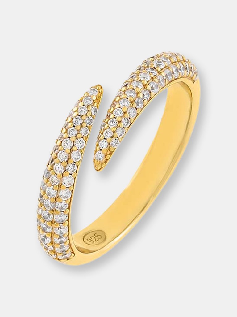 Pavé Endless Wrap Ring - Gold