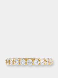 Round CZ Eternity Band