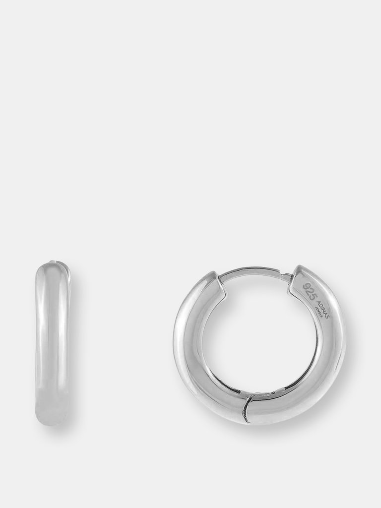 Tube Huggie Earring - Silver