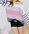 Color Stripe Knit Sweater - Lavender Multi