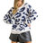 Leopard Print Crew Neck Sweater - White