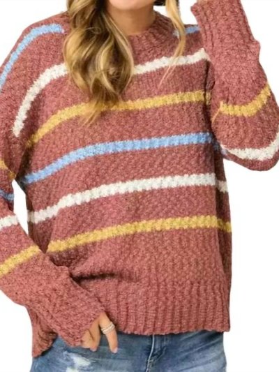 ADORA Stripe Textured Crew Neck Sweater product