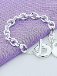 Heart Shaped Lady Charm Bracelet - 925 Silver
