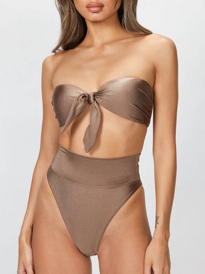 Adriana Degreas Solid High-Leg Strapless Bikini Set product