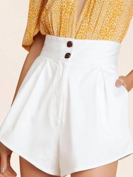 Solid Pleated Short