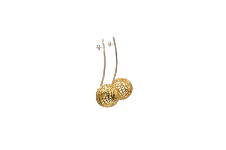 Kinesis Movement Earrings - Gold Plated