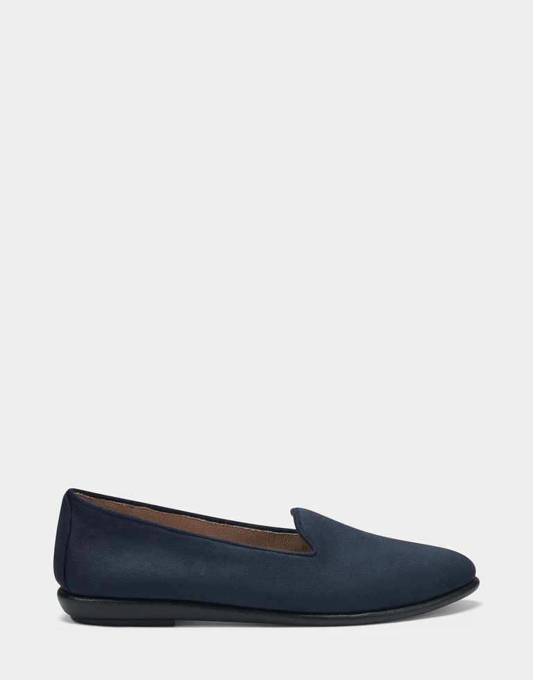 Betunia Loafer - Navy Faux Suede