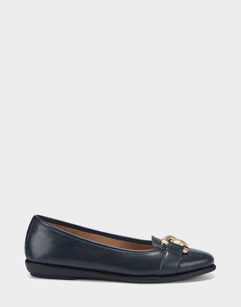 Bristol Flats - Navy Leather