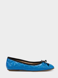 Catalina Flat - Blue Jay Quilted Leather