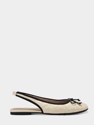 Catarina Slingback Flat - Off-White