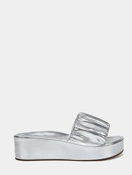 Dada Wedge-Heel Sandal - Silver Metallic