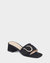 Evvie Sandal - Black Suede