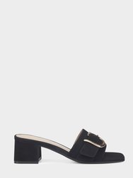 Evvie Sandal - Black Suede - Black Suede