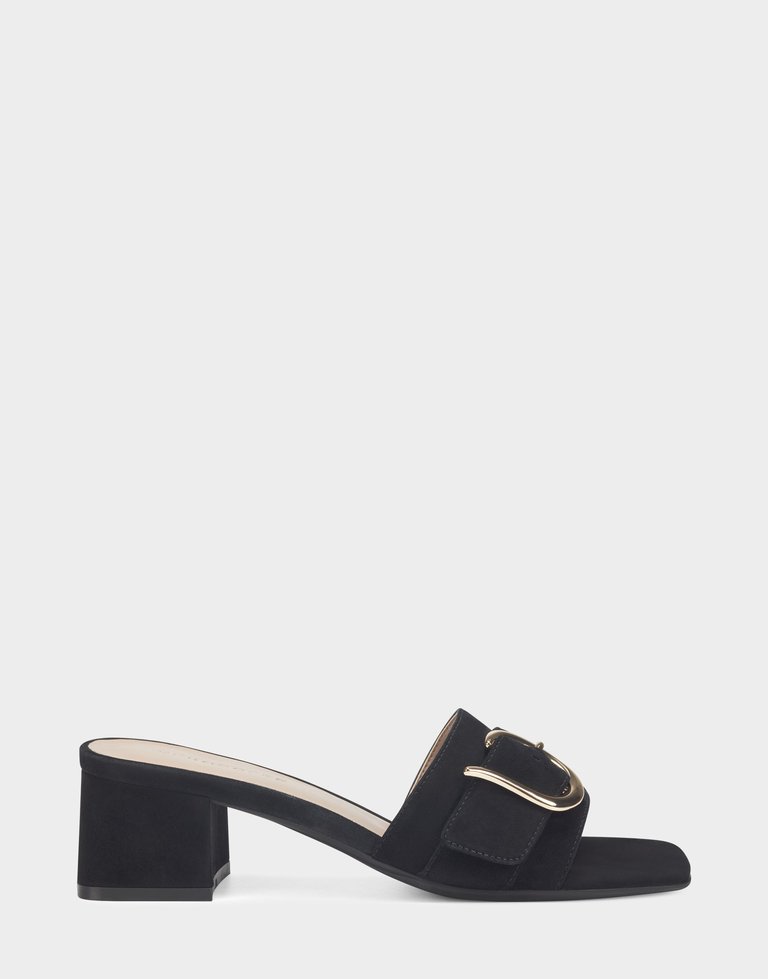 Evvie Sandal - Black Suede - Black Suede