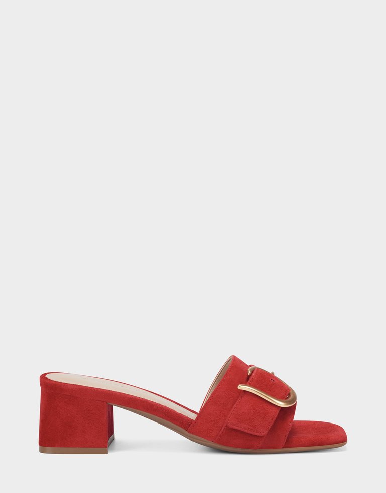 Evvie Sandal - Red Suede - Red Suede