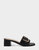 Evvie Sandal - Black Leather