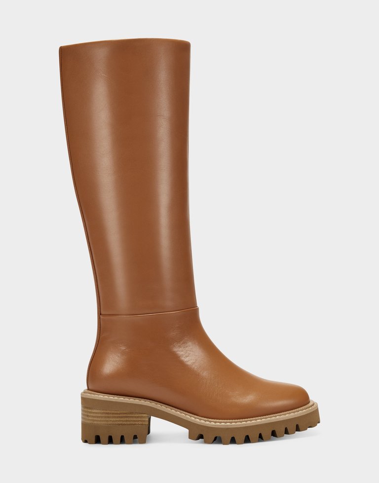 Roman Riding Boot - Tan Leather