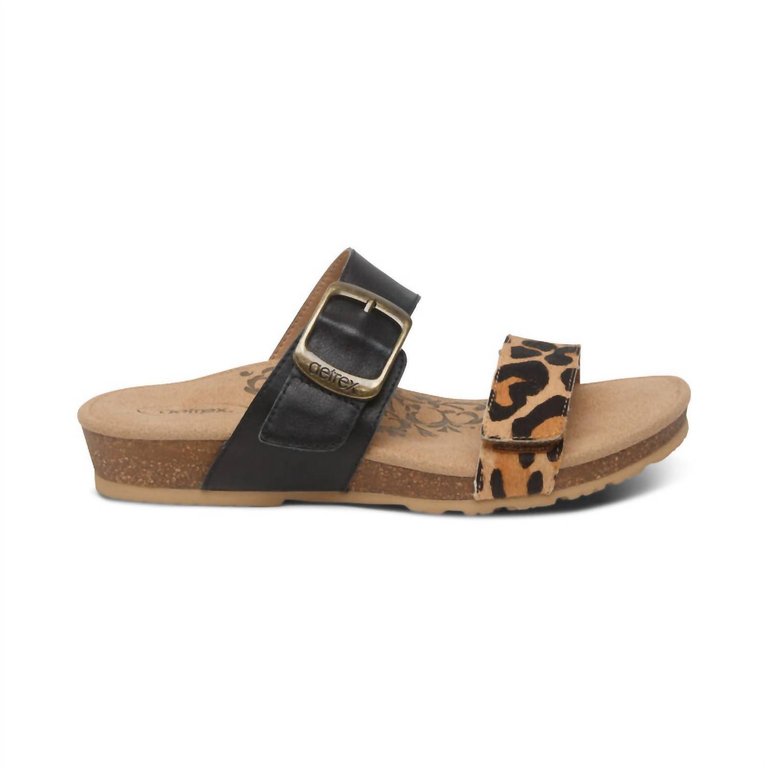 Daisy Adjustable Slide Sandal - Leopard - Leopard