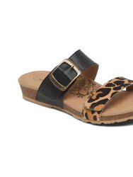 Daisy Adjustable Slide Sandal - Leopard