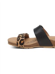 Daisy Adjustable Slide Sandal - Leopard