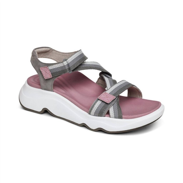 Marz Adjustable Sport Sandal In Grey - Grey