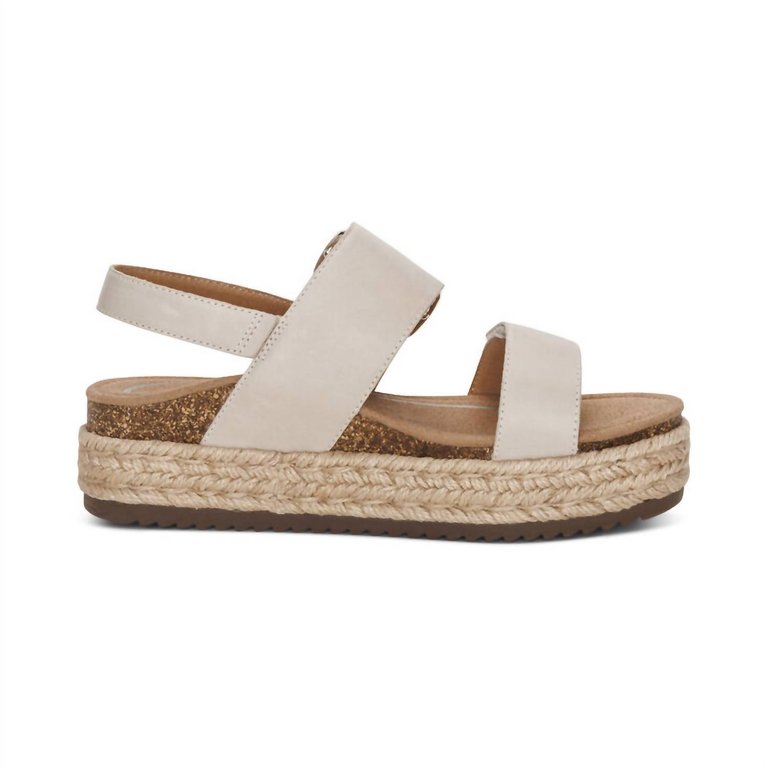 Women's Vania Arch Support Platform Sandal In Cream - Cream