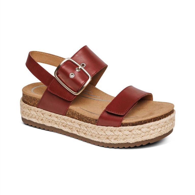 Women's Vania Arch Support Platform Sandal In Red