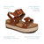 Women's Vania Arch Support Platform Sandal In Walnut