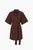 Cotton Kimono Mini Dress Brown - Brown