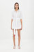 Cotton Kimono Mini Dress - White - White