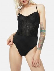 Cora Lace Bodysuit - Noir