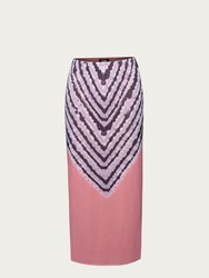 Felix Mesh Midi Skirt In Tan Tie-Dye - Tan Tie-Dye