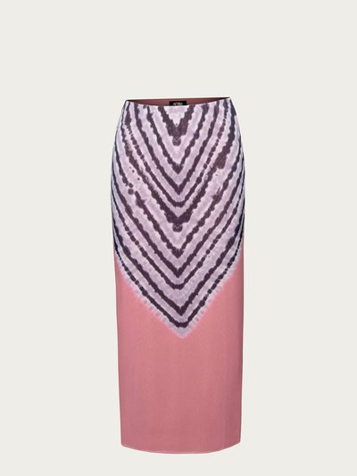 AFRM Felix Mesh Midi Skirt In Tan Tie-Dye product