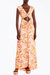 Lizette Cutout Slinky Knit Maxi Dress - Vintage Coral Floral