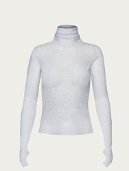 Zadie Lace Turtleneck Top - Blanc Lace