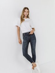 Mid Rise Ankle Skinny Jeans - Blue