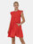 Ruffled Tiered Dress - Red