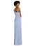 Asymmetrical Off-the-Shoulder Cuff Trumpet Gown With Front Slit - 6858