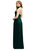 Band Collar Halter Open-Back Metallic Pleated Maxi Dress - 6882