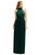 Band Collar Halter Open-Back Metallic Pleated Maxi Dress - 6882 - Metallic Evergreen