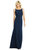 Bateau Neck Open-Back Trumpet Gown - 6758