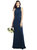 Bow-Neck Open-Back Trumpet Gown - 6827  - Midnight Navy