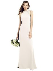 Bow-Neck Open-Back Trumpet Gown - 6827  - Ivory