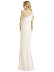 Bowed One-Shoulder Trumpet Gown - 6769 