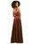 Cowl-Neck Velvet Maxi Dress With Pockets - 1541