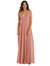 Deep V-Neck Chiffon Maxi Dress - 1549  - Desert Rose