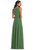 Deep V-Neck Chiffon Maxi Dress - 1549 